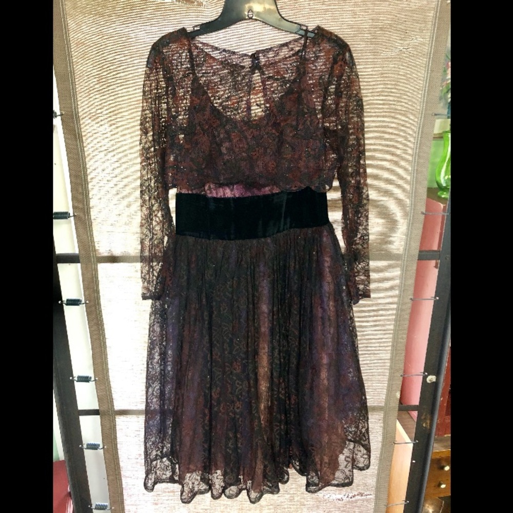 Vintage Lace Formal Evening Prom Dress